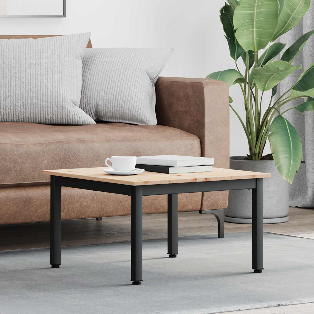 vidaXL Stolik kawowy Naturalny 60 x 60 x 36 cm Lite drewno sosnowe