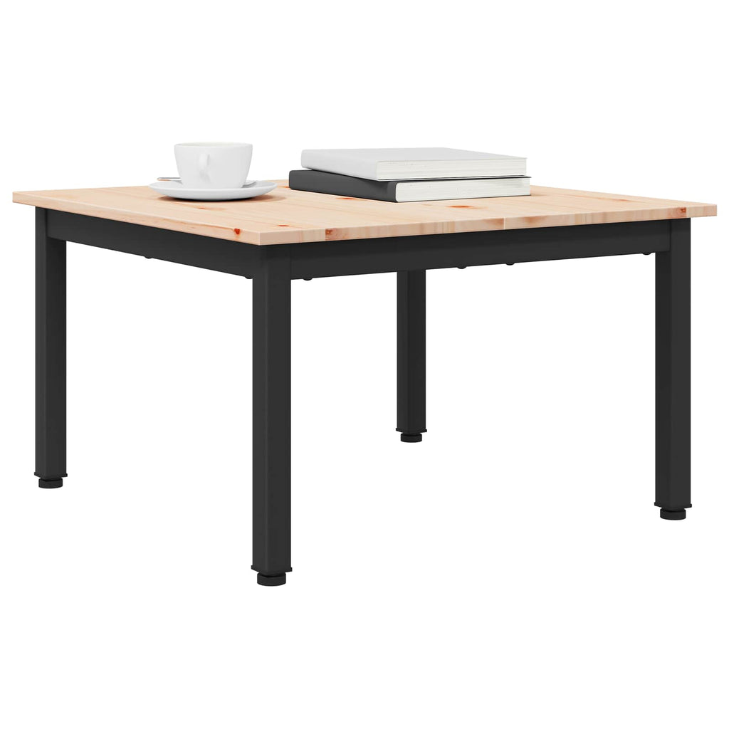 vidaXL Stolik kawowy Naturalny 60 x 60 x 36 cm Lite drewno sosnowe