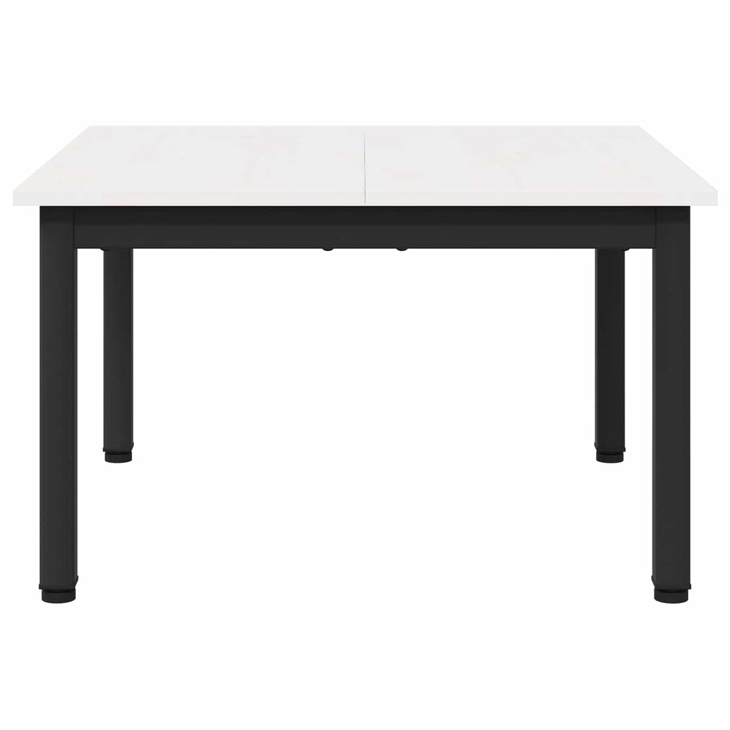 vidaXL Stolik kawowy Biały 60 x 60 x 36 cm Lite drewno sosnowe