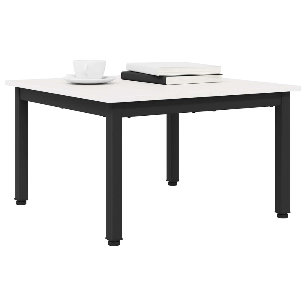 vidaXL Stolik kawowy Biały 60 x 60 x 36 cm Lite drewno sosnowe