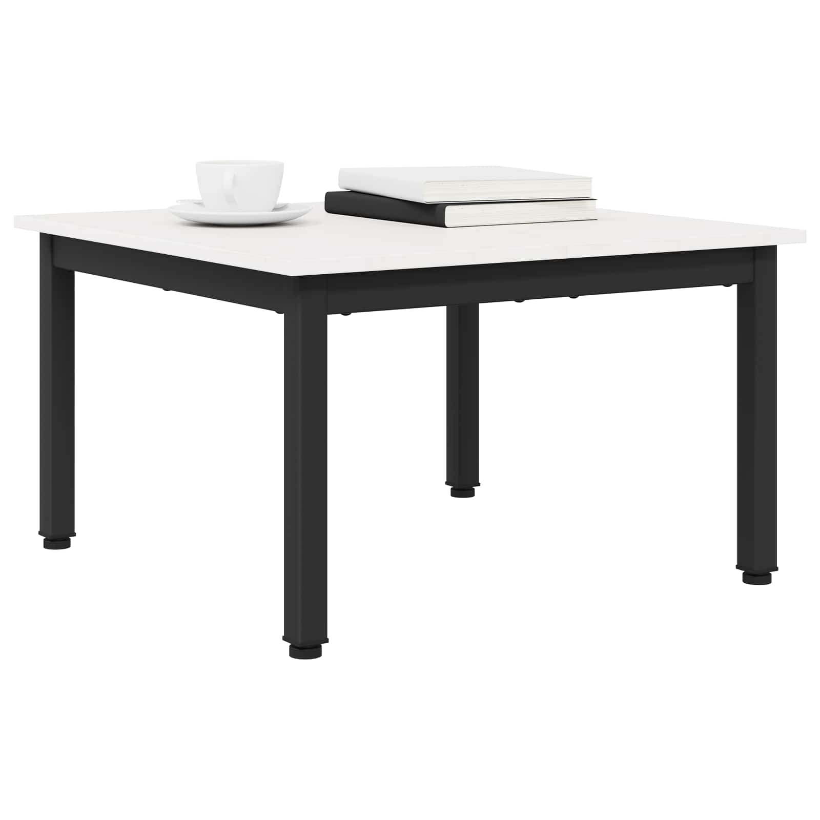 vidaXL Stolik kawowy Biały 60 x 60 x 36 cm Lite drewno sosnowe