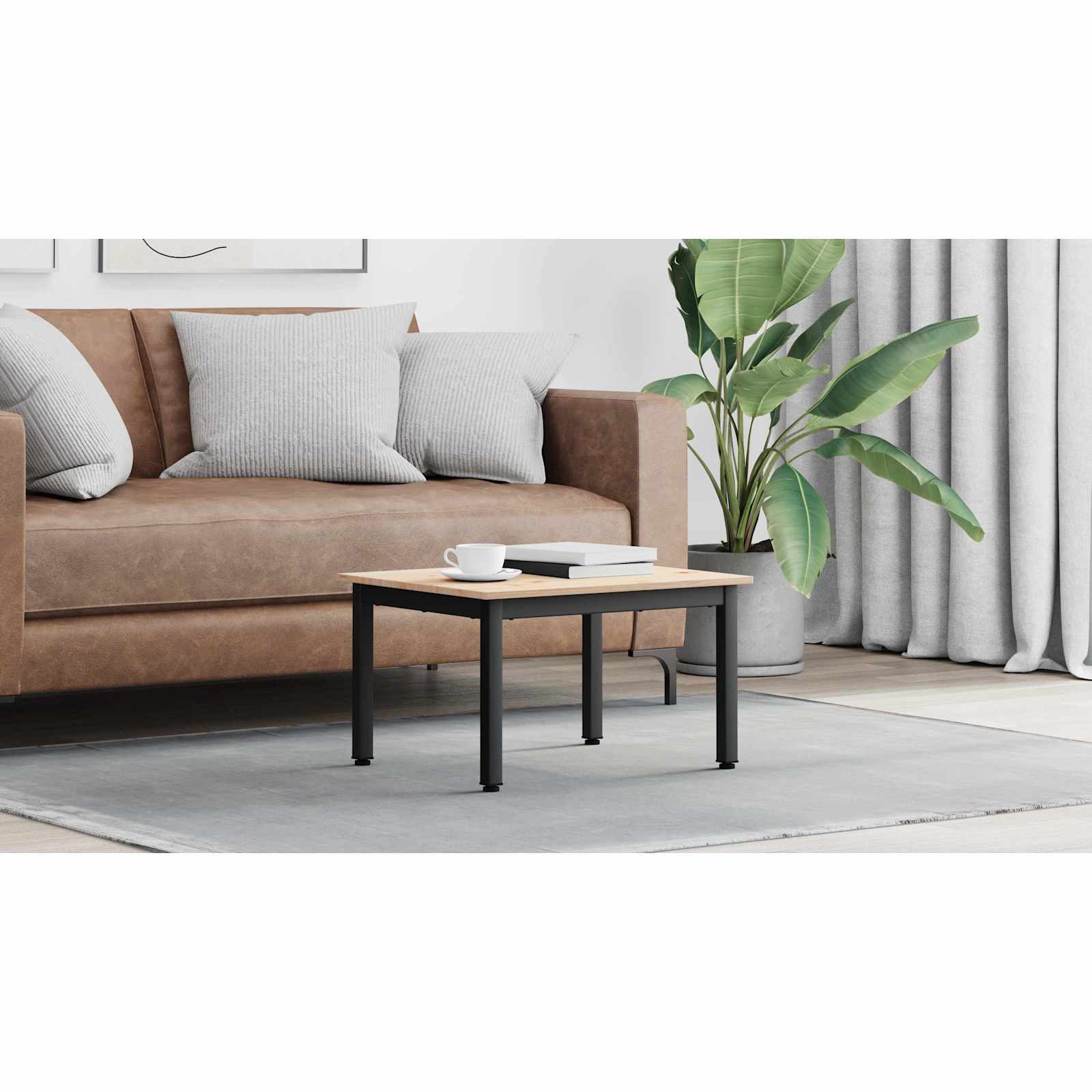 vidaXL Stolik kawowy Naturalny 60 x 50 x 36 cm Lite drewno sosnowe