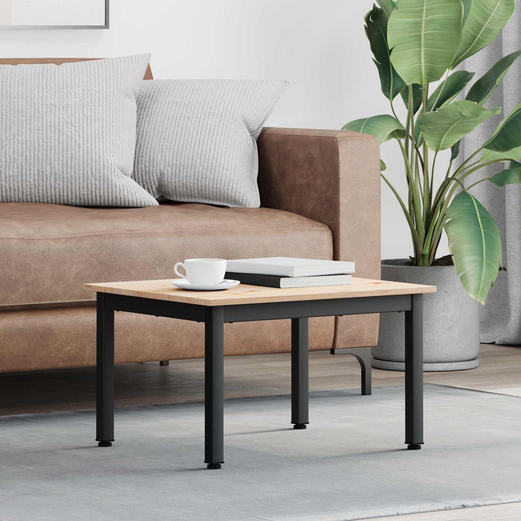 vidaXL Stolik kawowy Naturalny 60 x 50 x 36 cm Lite drewno sosnowe