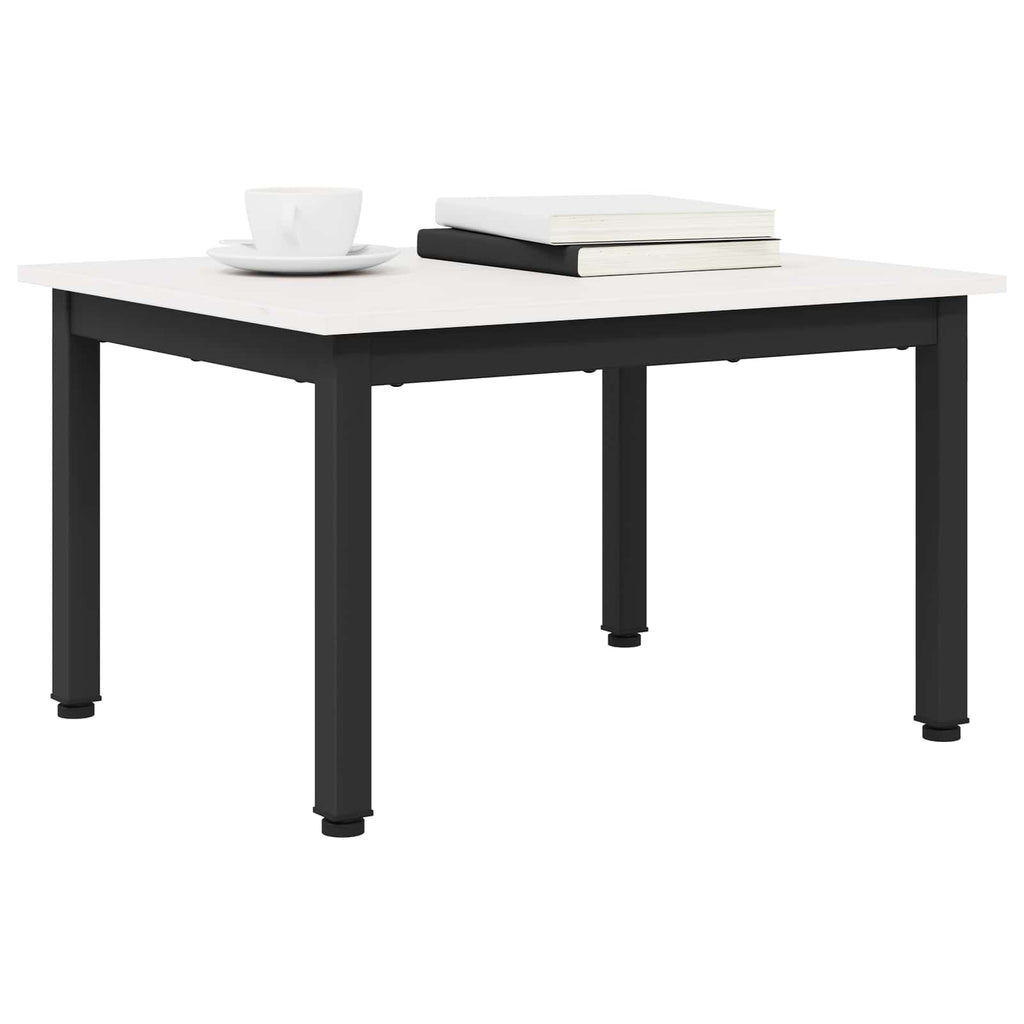 vidaXL Stolik kawowy Biały 60 x 50 x 36 cm Lite drewno sosnowe