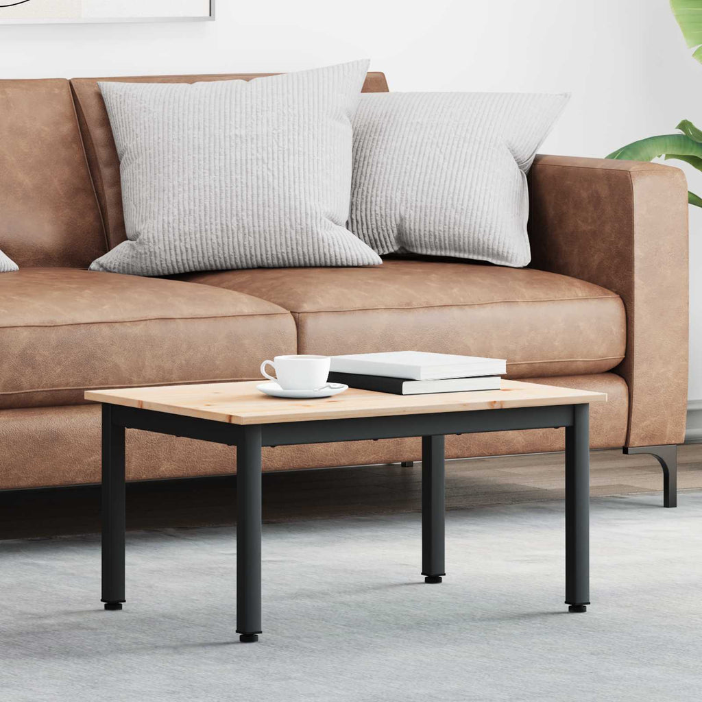 vidaXL Stolik kawowy Naturalny 70 x 50 x 36 cm Lite drewno sosnowe