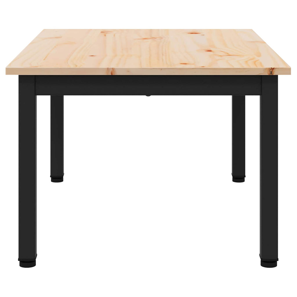 vidaXL Stolik kawowy Naturalny 70 x 50 x 36 cm Lite drewno sosnowe
