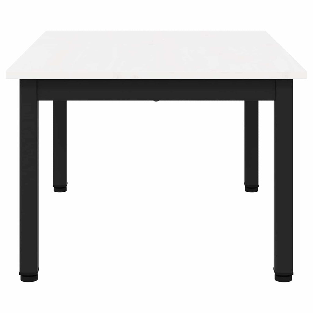 vidaXL Stolik kawowy Biały 70 x 50 x 36 cm Lite drewno sosnowe