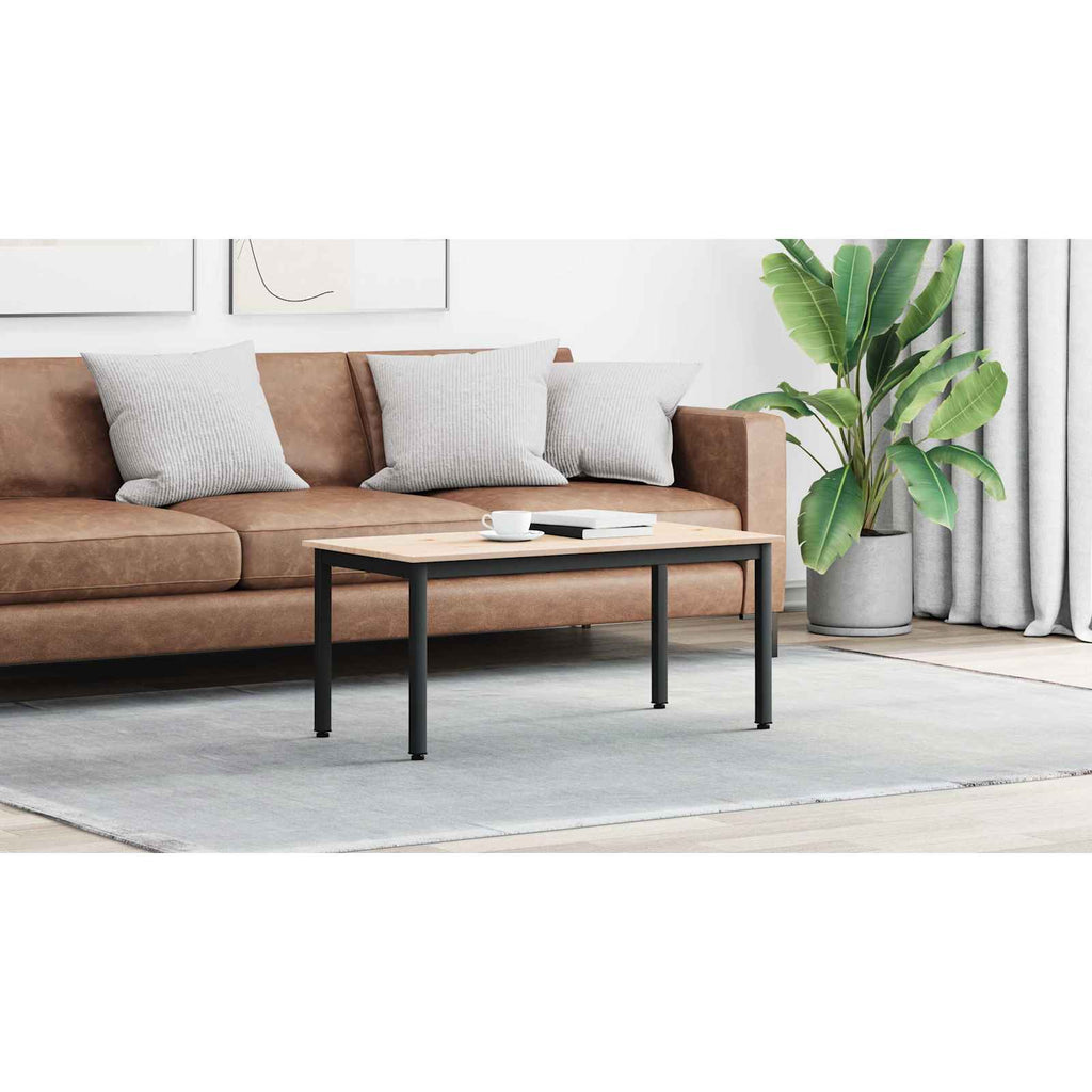 vidaXL Stolik kawowy Naturalny 100 x 50 x 45 cm Lite drewno sosnowe