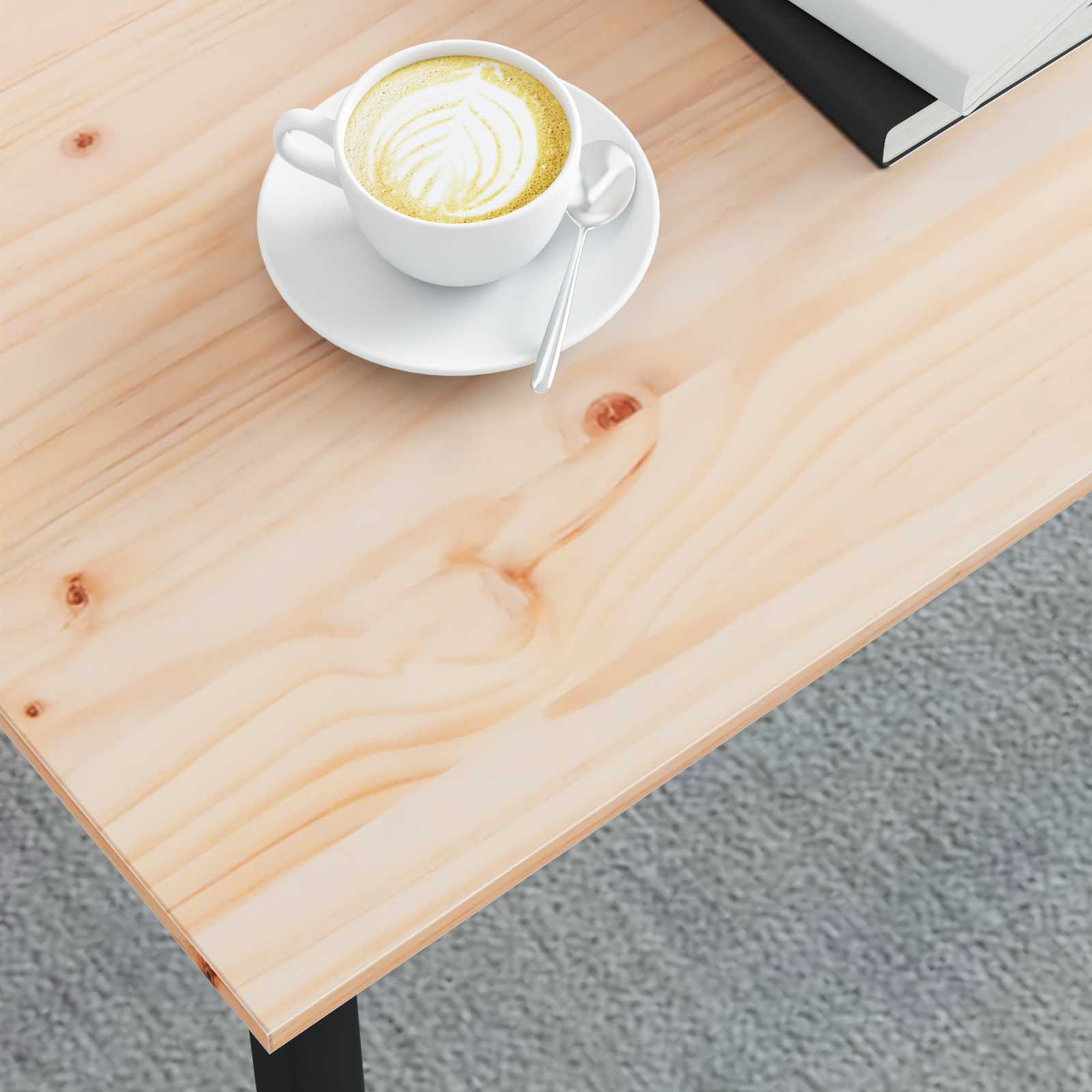 vidaXL Stolik kawowy Naturalny 100 x 50 x 45 cm Lite drewno sosnowe