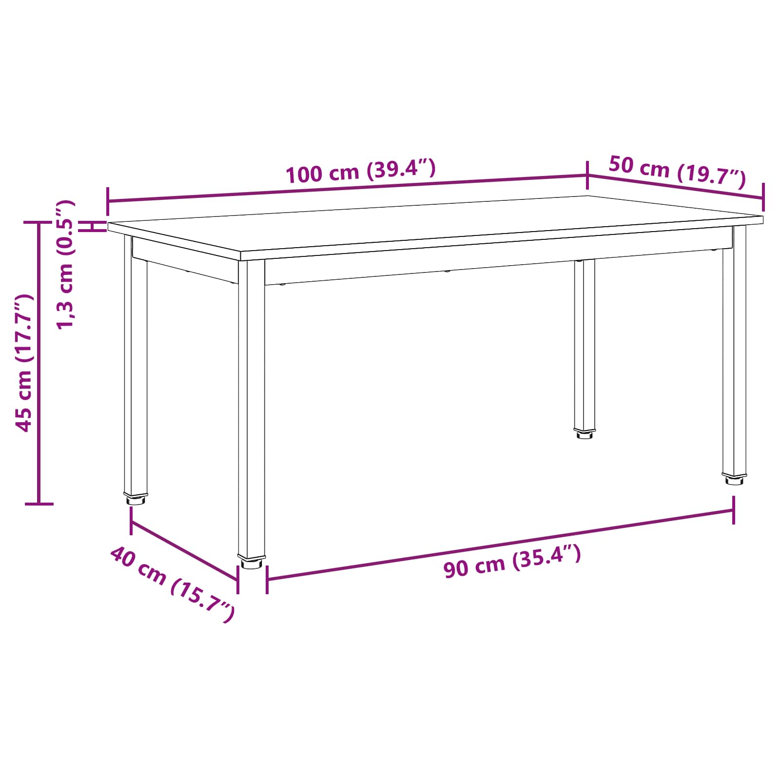 vidaXL Stolik kawowy Naturalny 100 x 50 x 45 cm Lite drewno sosnowe