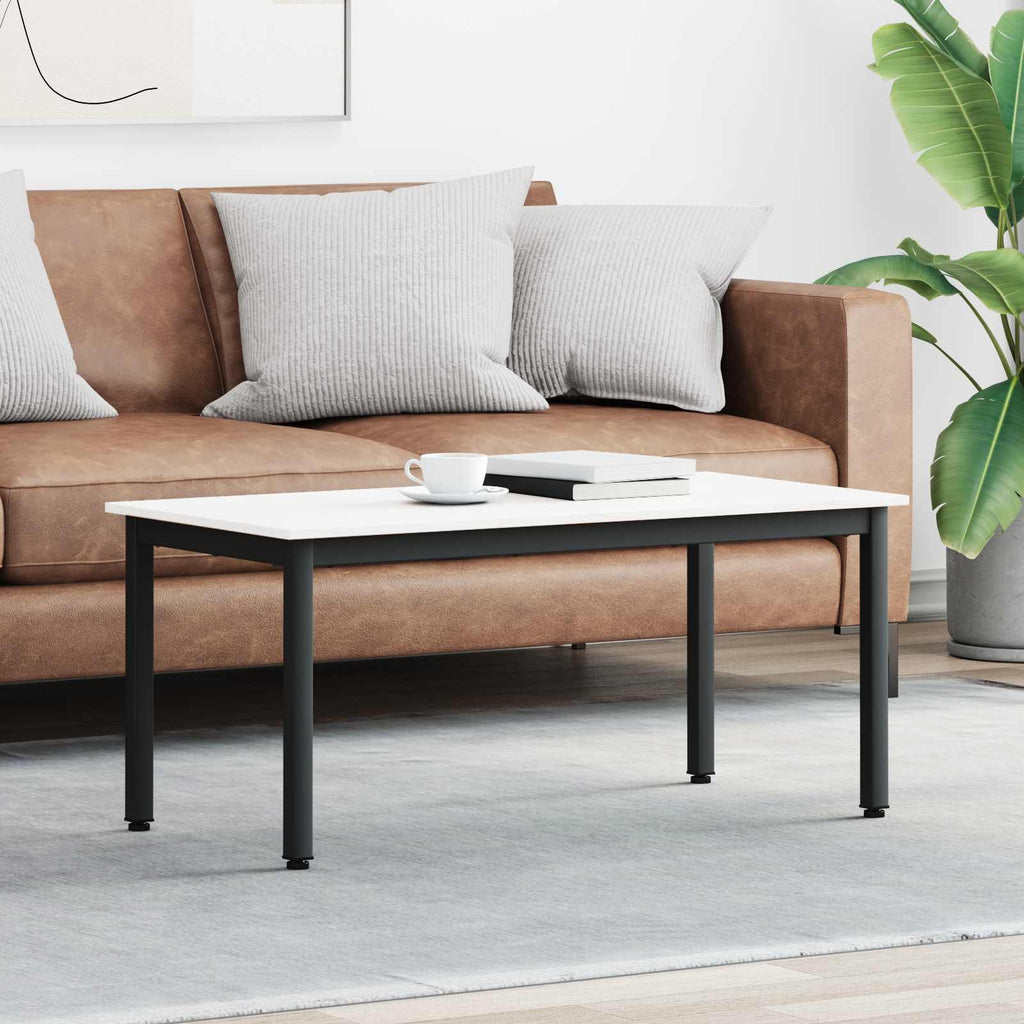 vidaXL Stolik kawowy Biały 100 x 50 x 45 cm Lite drewno sosnowe