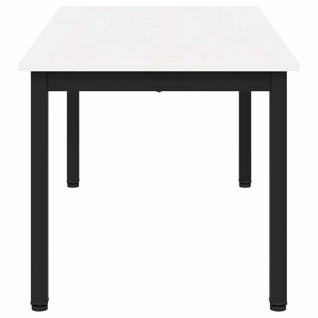 vidaXL Stolik kawowy Biały 100 x 50 x 45 cm Lite drewno sosnowe