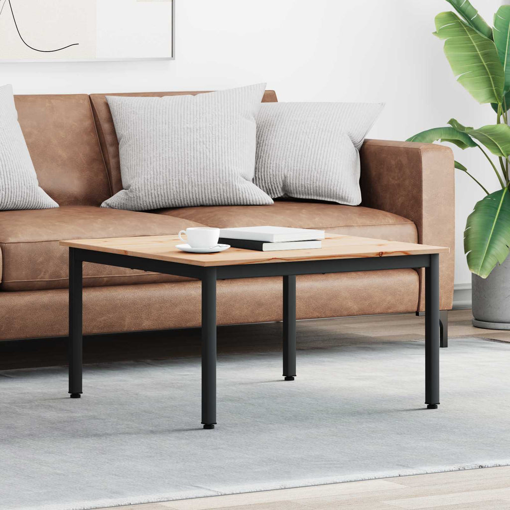vidaXL Stolik kawowy Naturalny 80 x 80 x 45 cm Lite drewno sosnowe