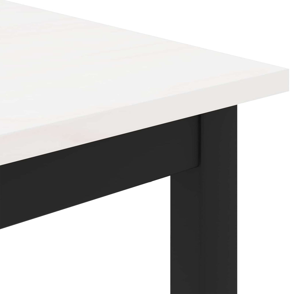 vidaXL Stolik kawowy Biały 80 x 80 x 45 cm Lite drewno sosnowe