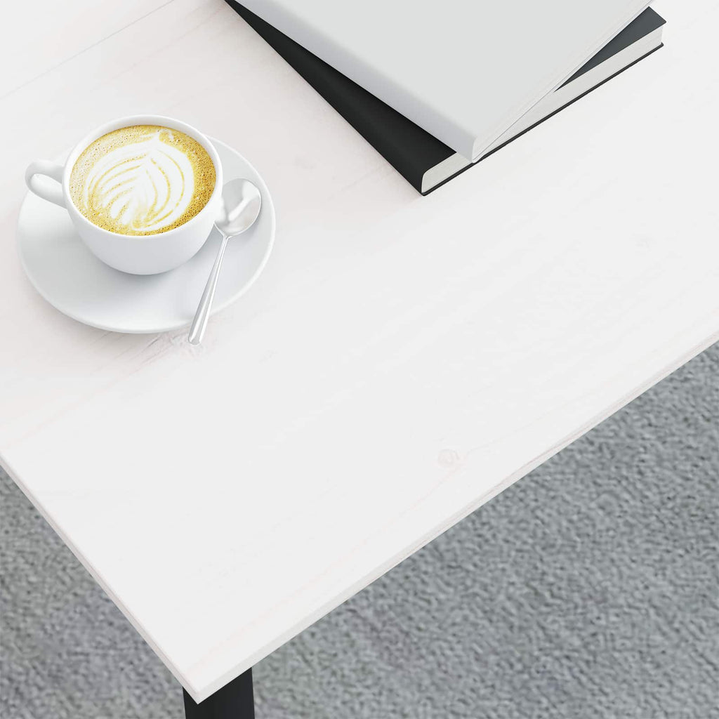 vidaXL Stolik kawowy Biały 80 x 80 x 45 cm Lite drewno sosnowe