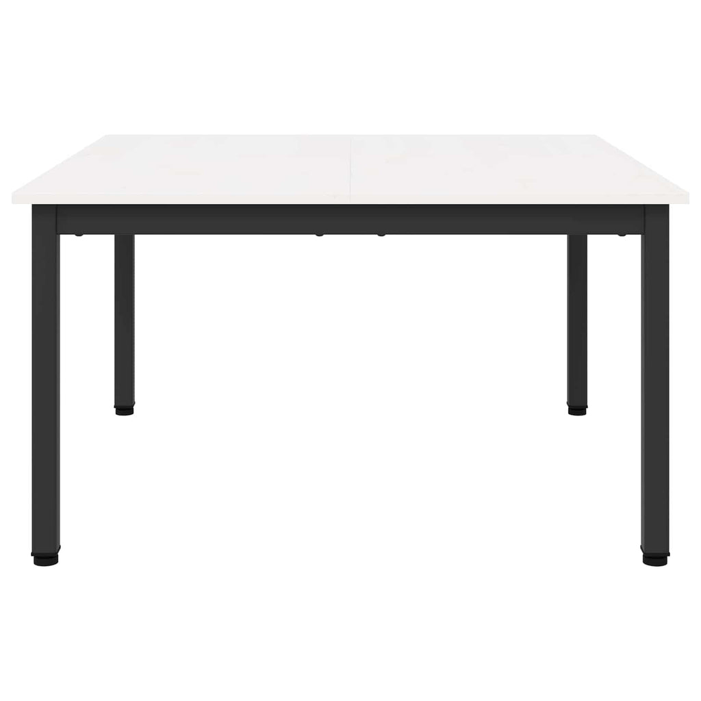 vidaXL Stolik kawowy Biały 80 x 80 x 45 cm Lite drewno sosnowe