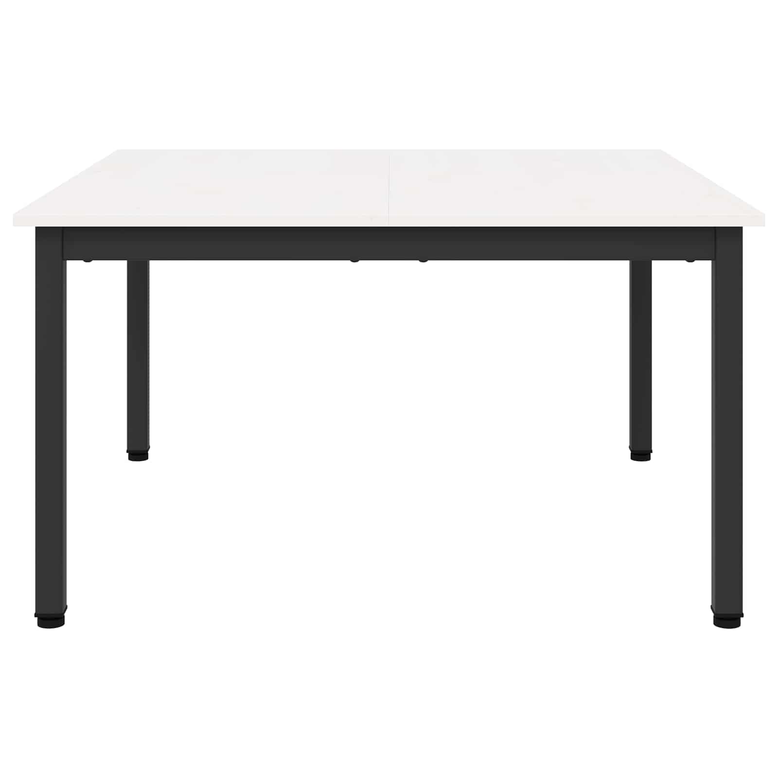 vidaXL Stolik kawowy Biały 80 x 80 x 45 cm Lite drewno sosnowe