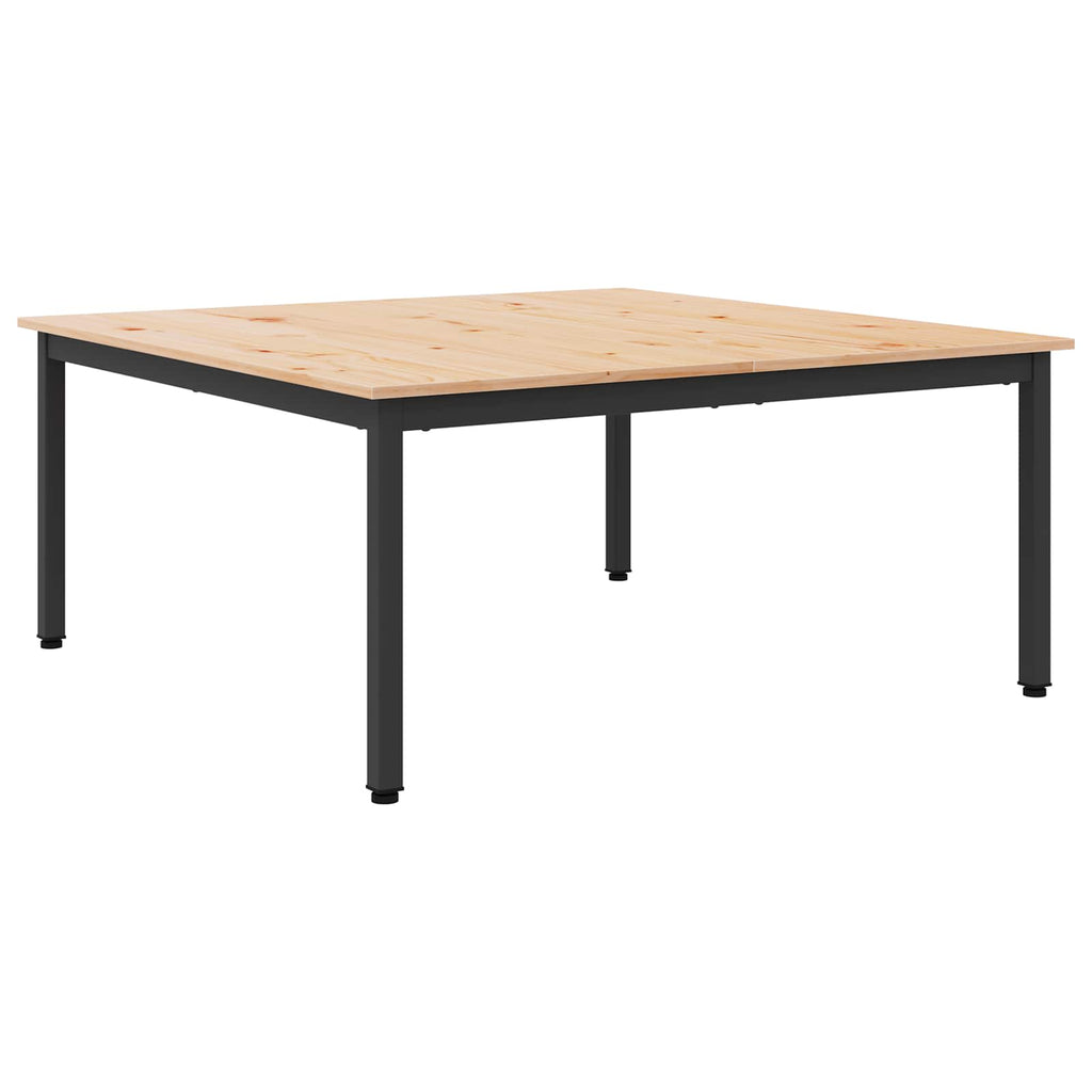 vidaXL Stolik kawowy Naturalny 100 x 100 x 45 cm Lite drewno sosnowe