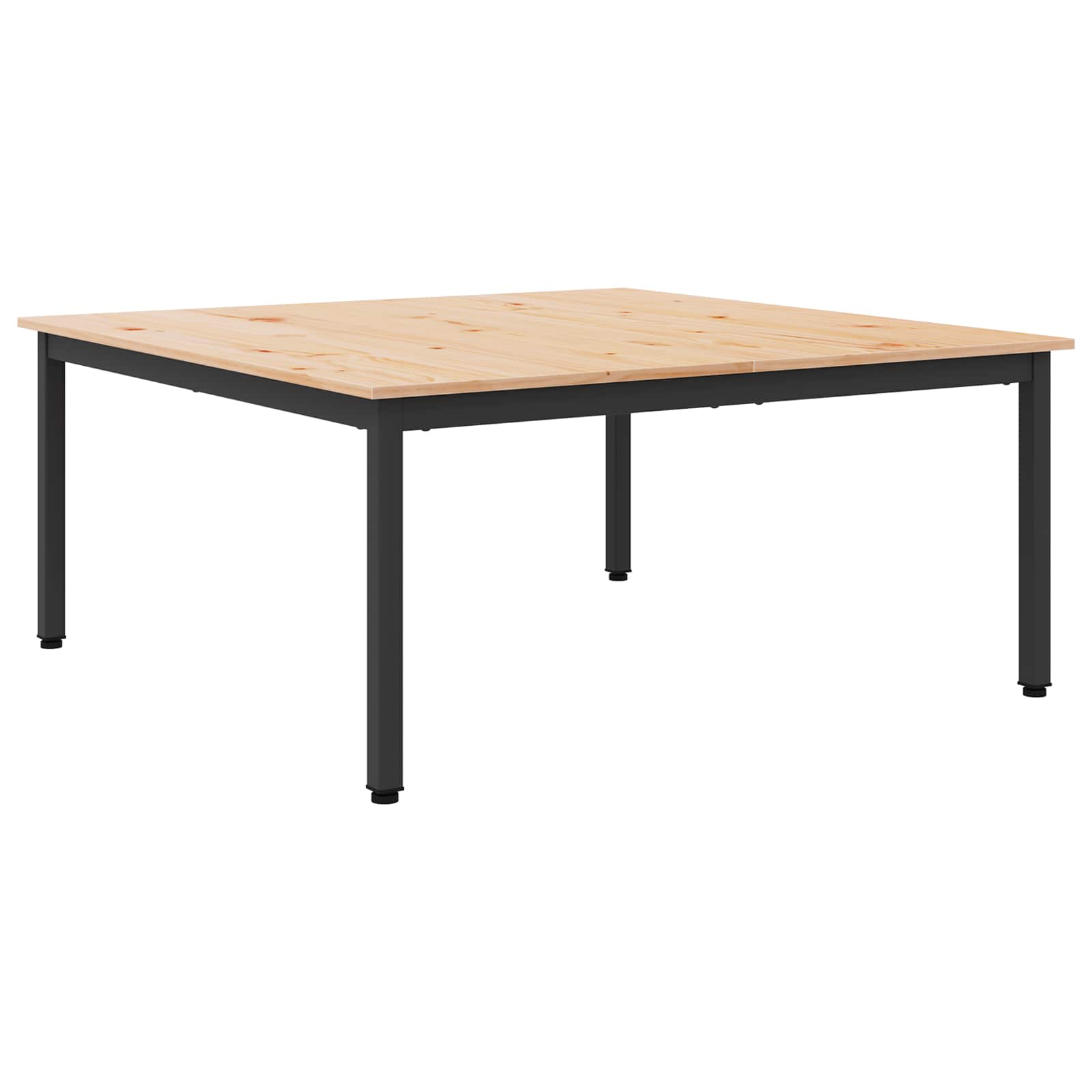 vidaXL Stolik kawowy Naturalny 100 x 100 x 45 cm Lite drewno sosnowe