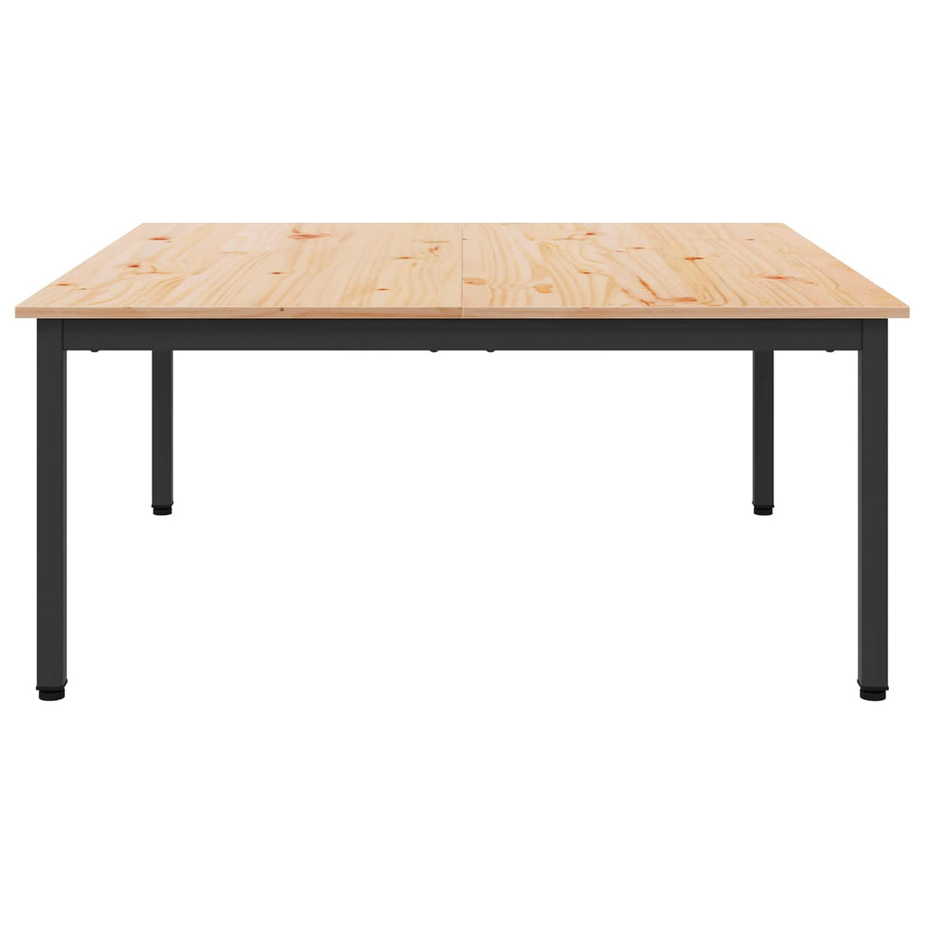 vidaXL Stolik kawowy Naturalny 100 x 100 x 45 cm Lite drewno sosnowe