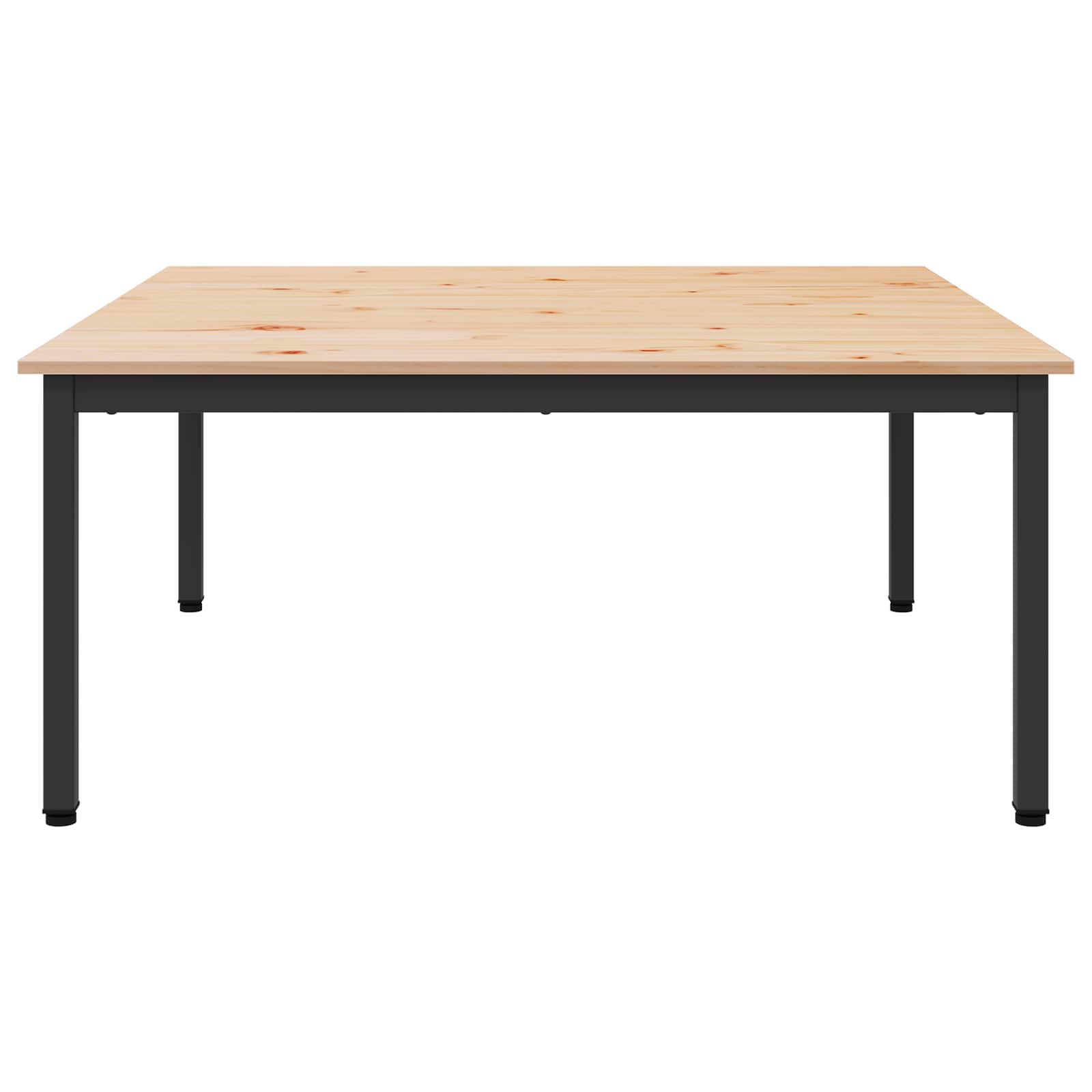 vidaXL Stolik kawowy Naturalny 100 x 100 x 45 cm Lite drewno sosnowe