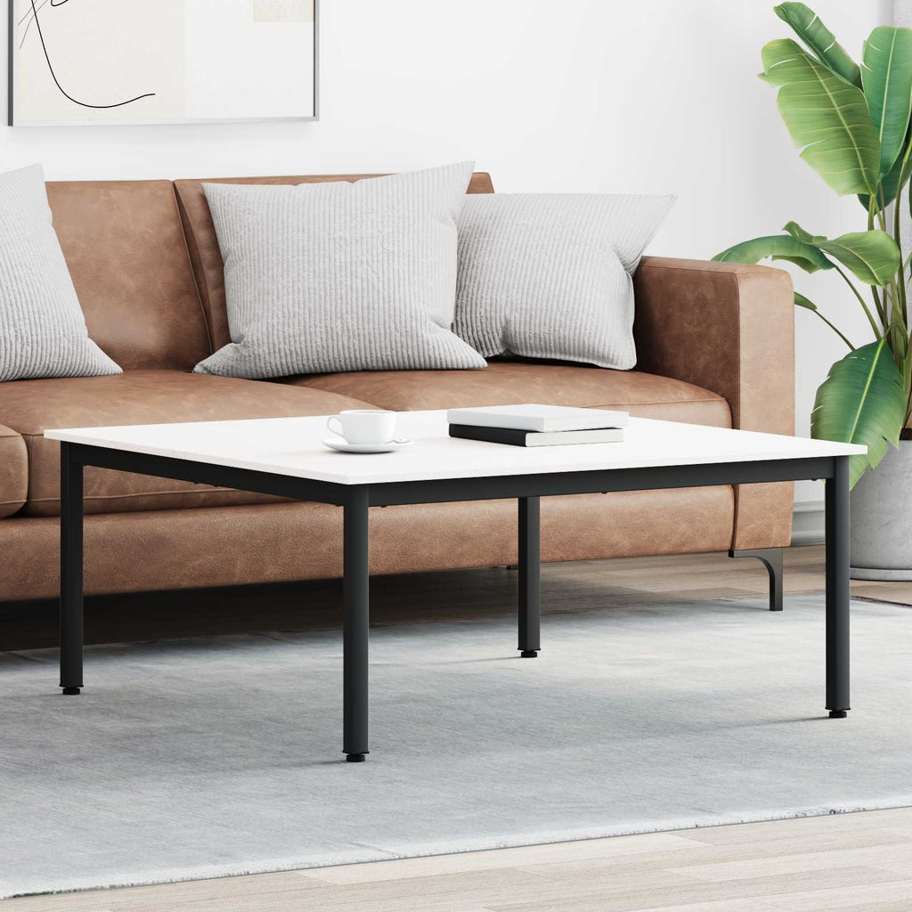 vidaXL Stolik kawowy Biały 100 x 100 x 45 cm Lite drewno sosnowe