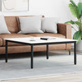 vidaXL Stolik kawowy Biały 100 x 100 x 45 cm Lite drewno sosnowe