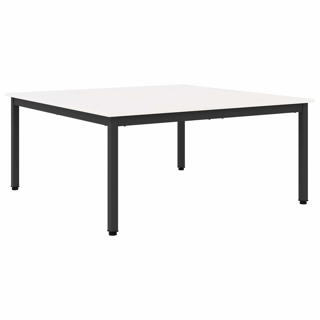 vidaXL Stolik kawowy Biały 100 x 100 x 45 cm Lite drewno sosnowe