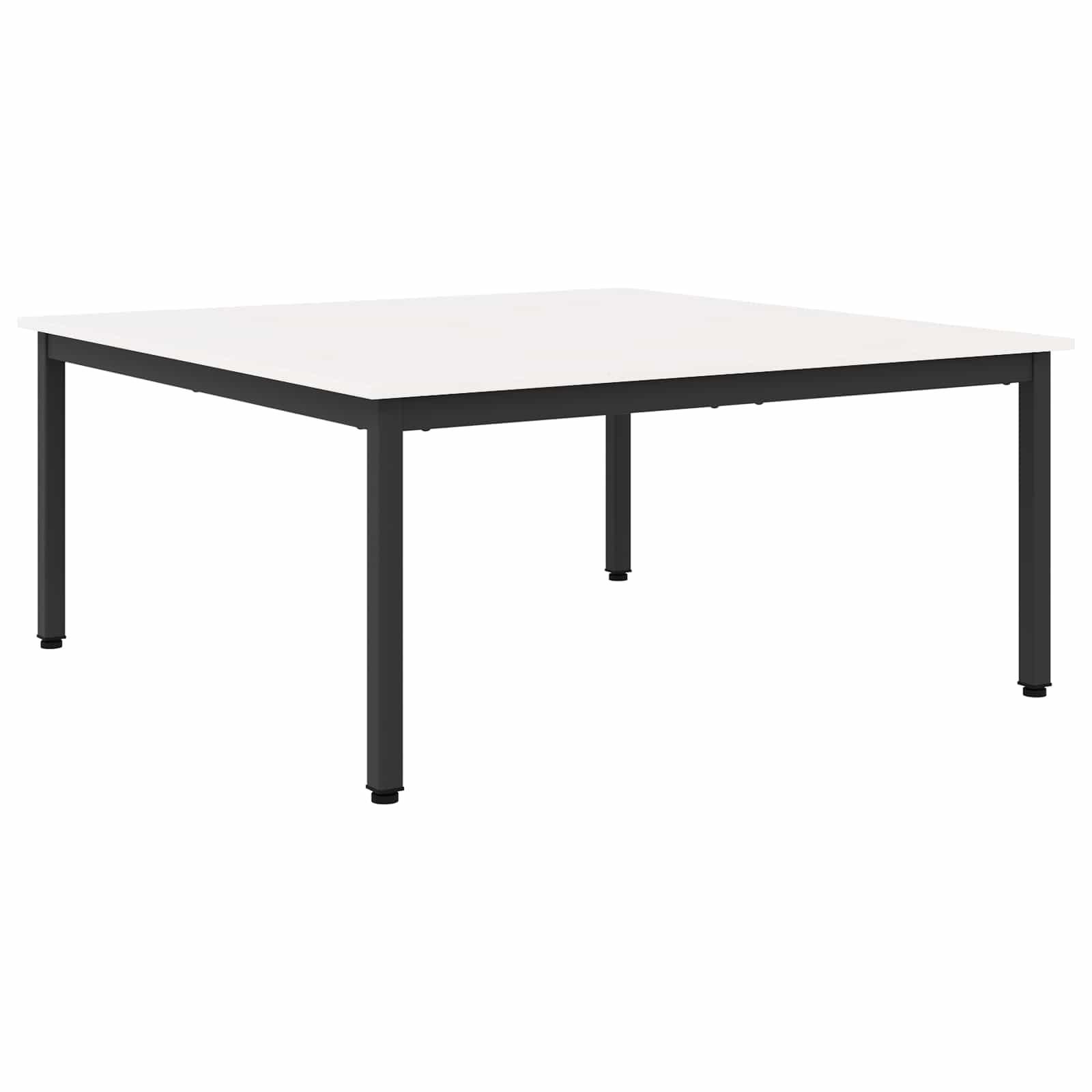 vidaXL Stolik kawowy Biały 100 x 100 x 45 cm Lite drewno sosnowe