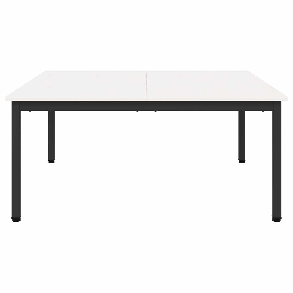 vidaXL Stolik kawowy Biały 100 x 100 x 45 cm Lite drewno sosnowe