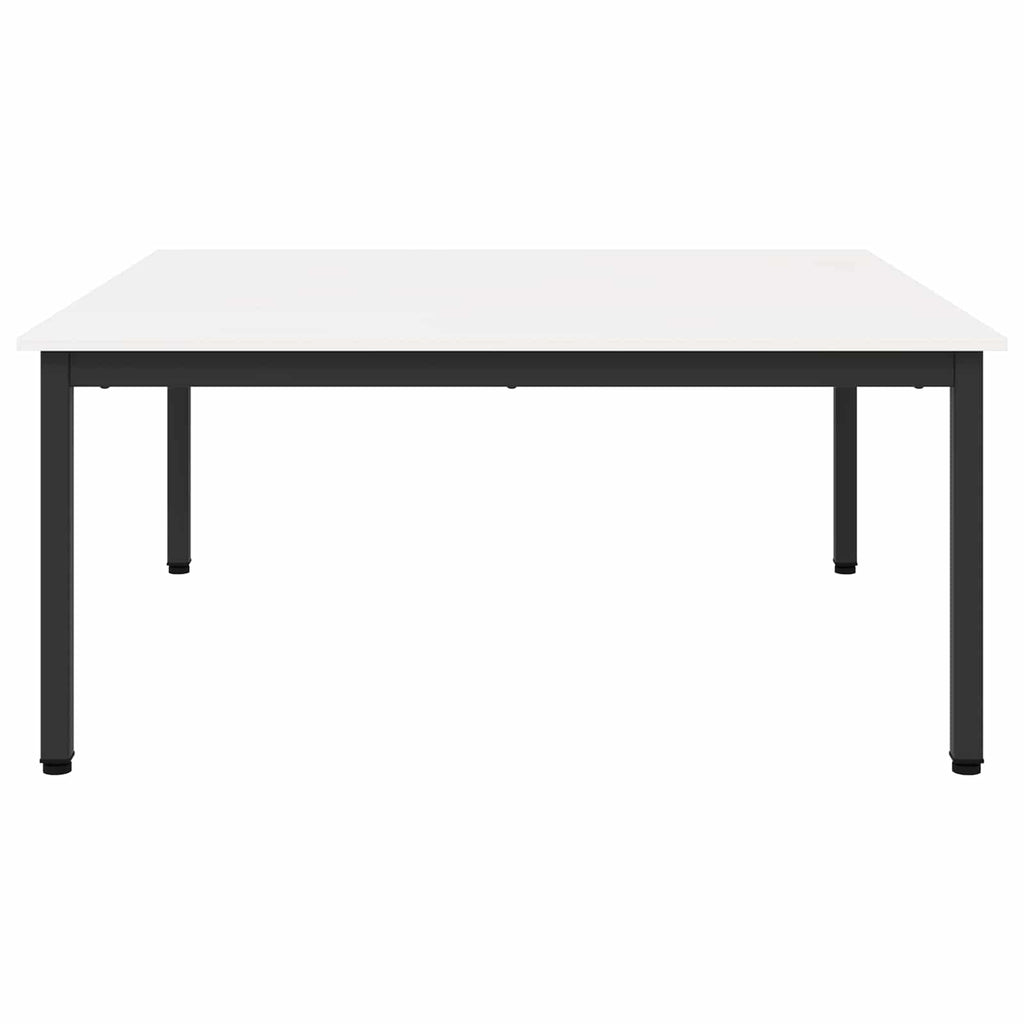 vidaXL Stolik kawowy Biały 100 x 100 x 45 cm Lite drewno sosnowe