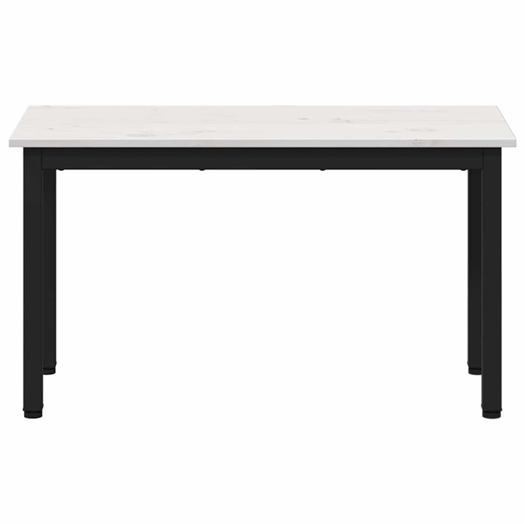 vidaXL ławka Biały 80 x 35 x 45 cm Lite drewno sosnowe