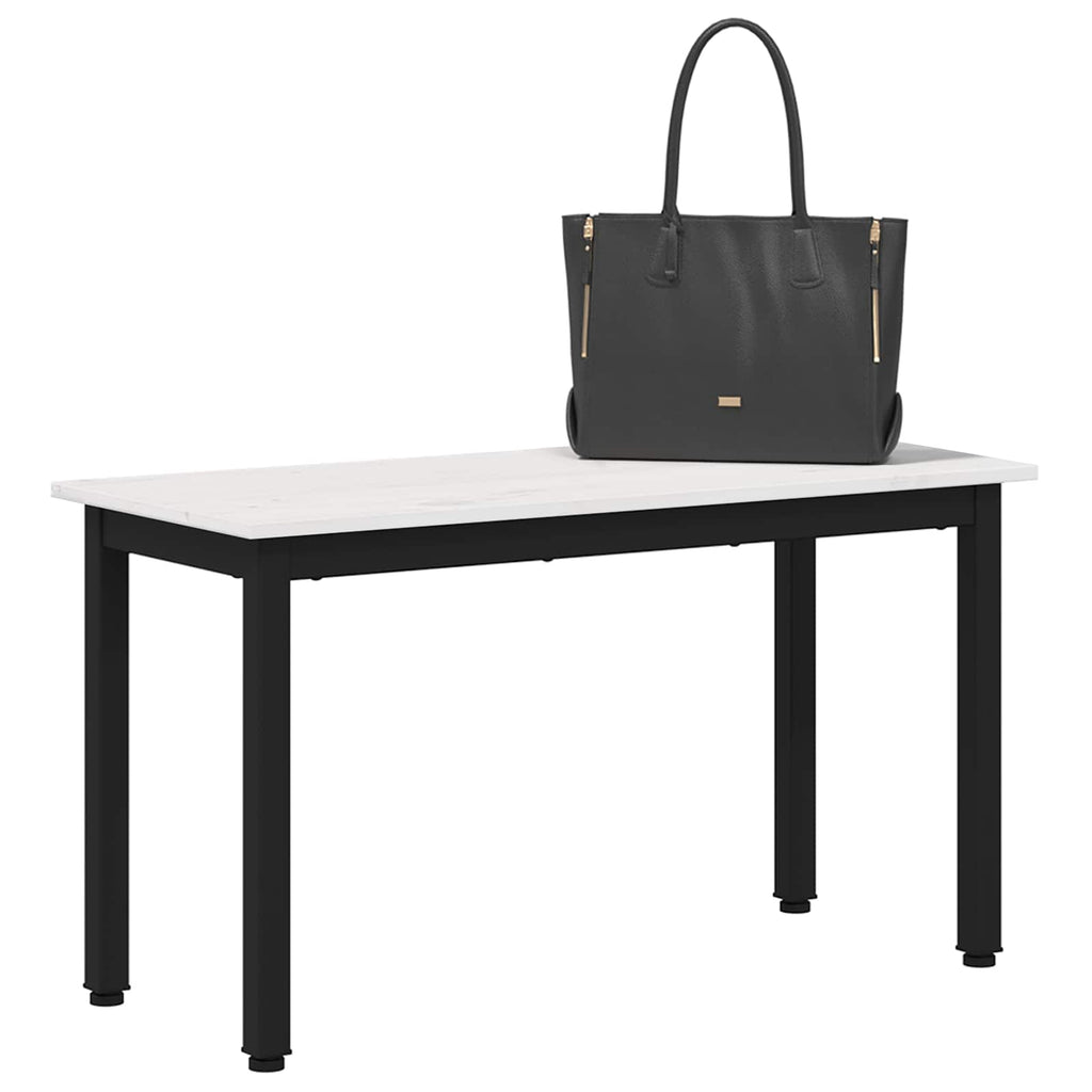 vidaXL ławka Biały 80 x 35 x 45 cm Lite drewno sosnowe