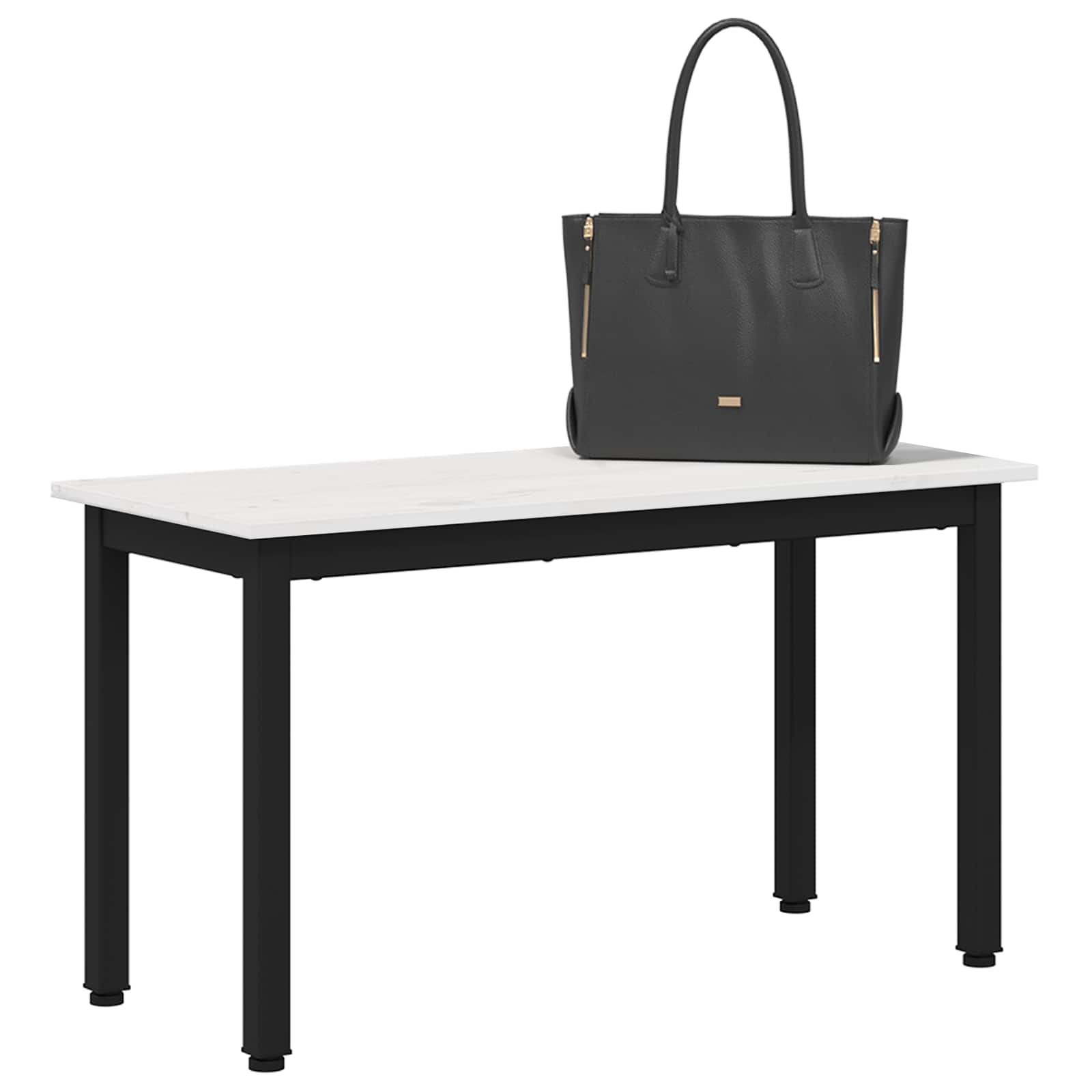 vidaXL ławka Biały 80 x 35 x 45 cm Lite drewno sosnowe