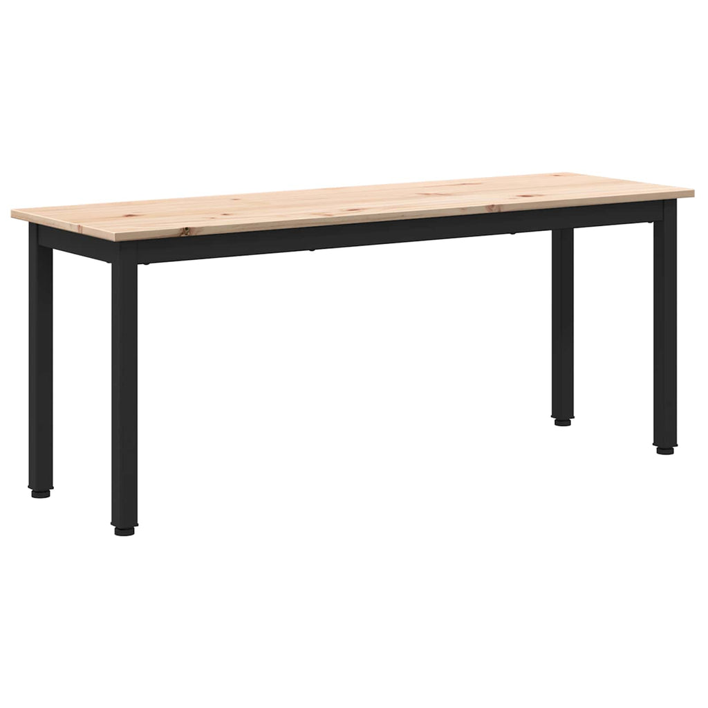 vidaXL ławka Naturalny 110 x 35 x 45 cm Lite drewno sosnowe