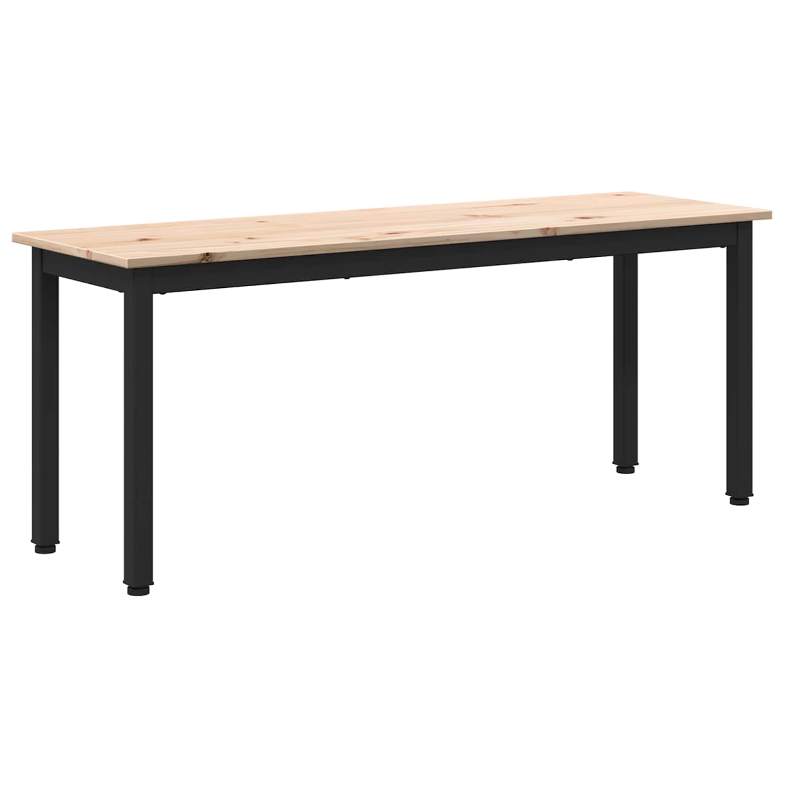 vidaXL ławka Naturalny 110 x 35 x 45 cm Lite drewno sosnowe
