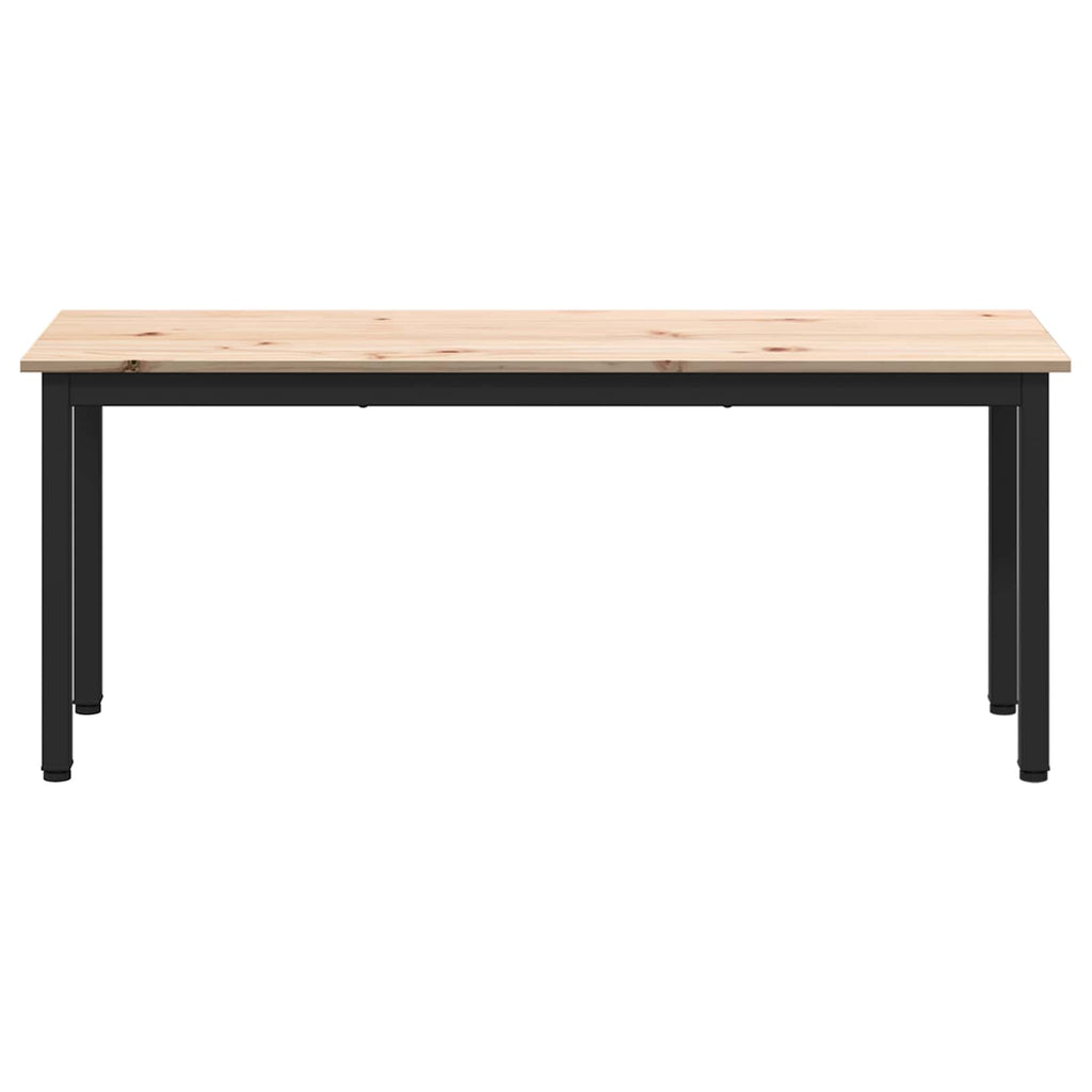 vidaXL ławka Naturalny 110 x 35 x 45 cm Lite drewno sosnowe