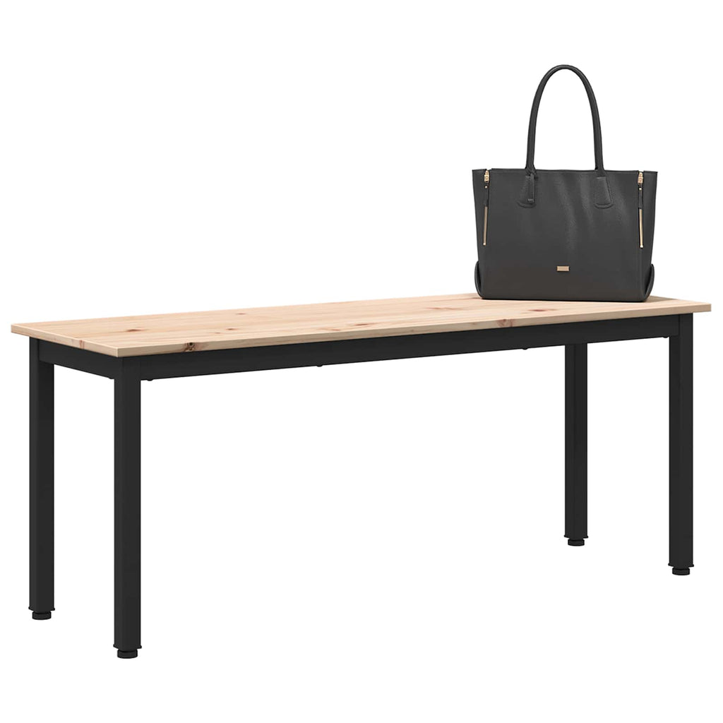 vidaXL ławka Naturalny 110 x 35 x 45 cm Lite drewno sosnowe