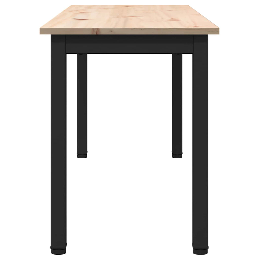 vidaXL ławka Naturalny 110 x 35 x 45 cm Lite drewno sosnowe