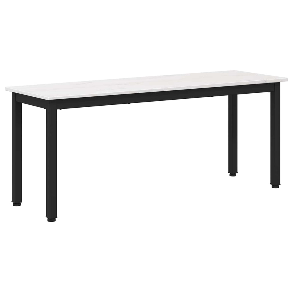 vidaXL ławka Biały 110 x 35 x 45 cm Lite drewno sosnowe