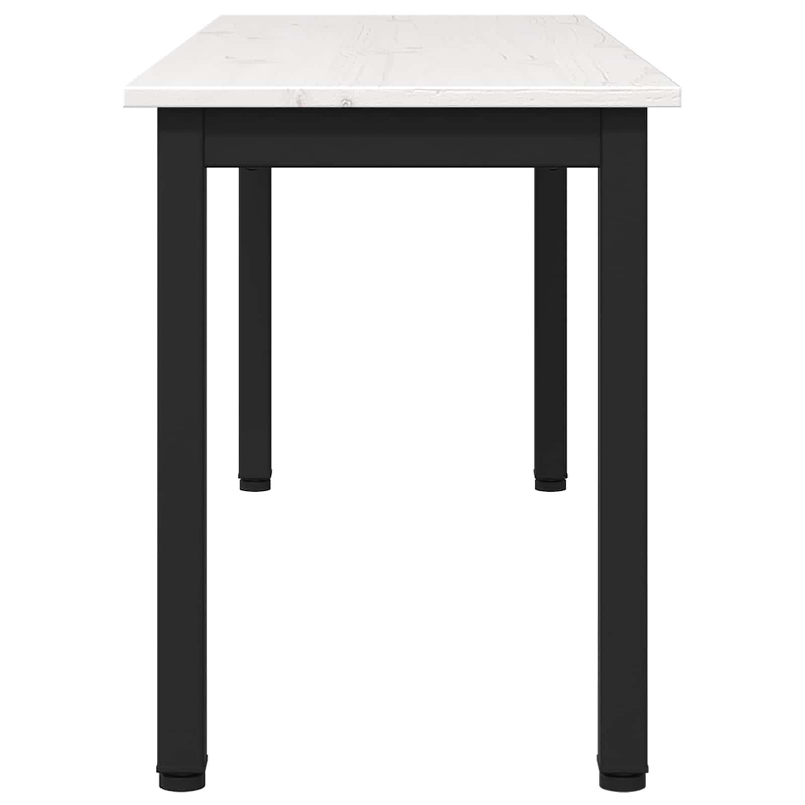 vidaXL ławka Biały 110 x 35 x 45 cm Lite drewno sosnowe
