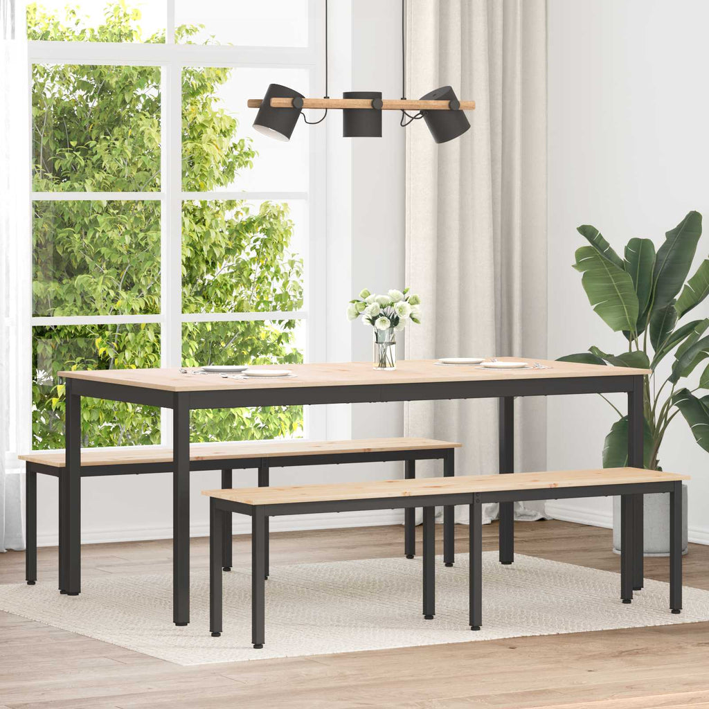 vidaXL ławka Naturalny 160 x 35 x 45 cm Lite drewno sosnowe