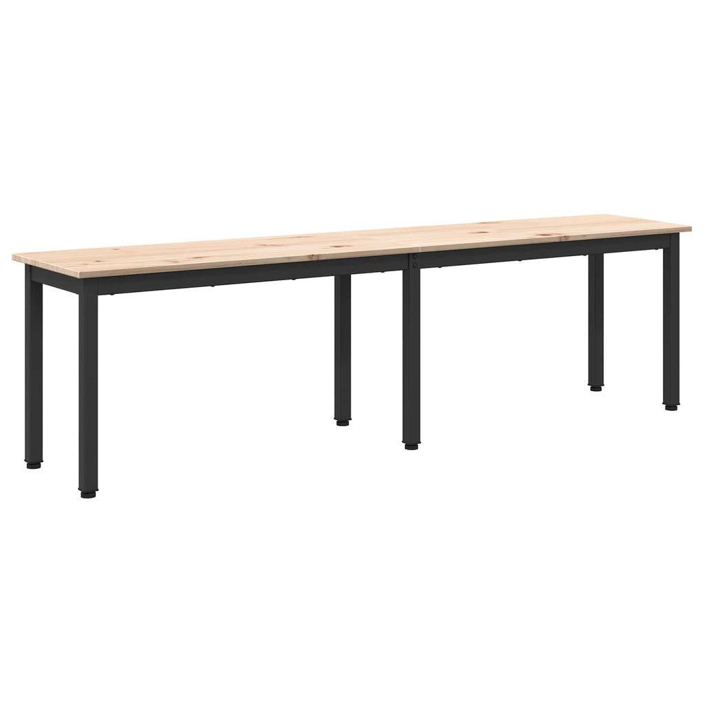 vidaXL ławka Naturalny 160 x 35 x 45 cm Lite drewno sosnowe