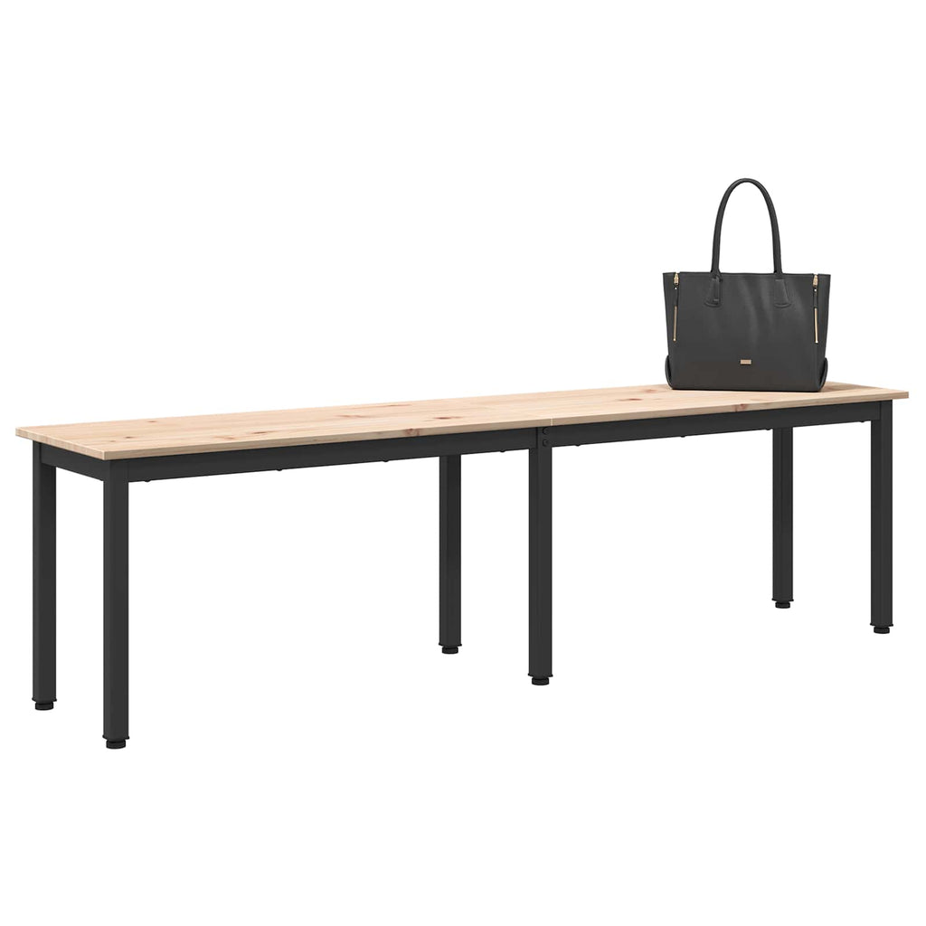 vidaXL ławka Naturalny 160 x 35 x 45 cm Lite drewno sosnowe