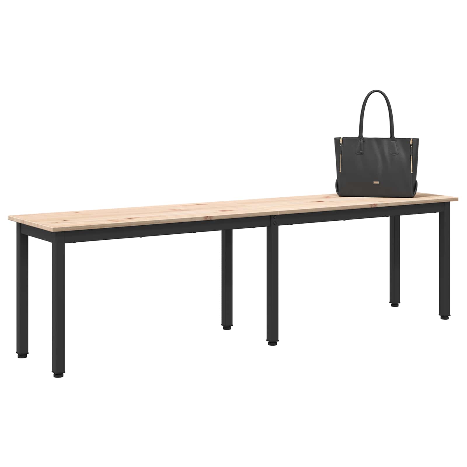 vidaXL ławka Naturalny 160 x 35 x 45 cm Lite drewno sosnowe