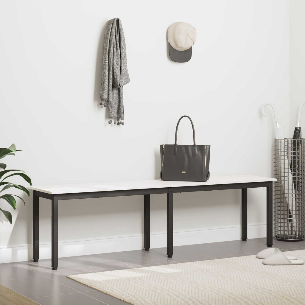 vidaXL ławka Biały 160 x 35 x 45 cm Lite drewno sosnowe