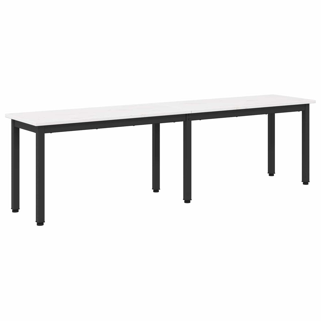 vidaXL ławka Biały 160 x 35 x 45 cm Lite drewno sosnowe