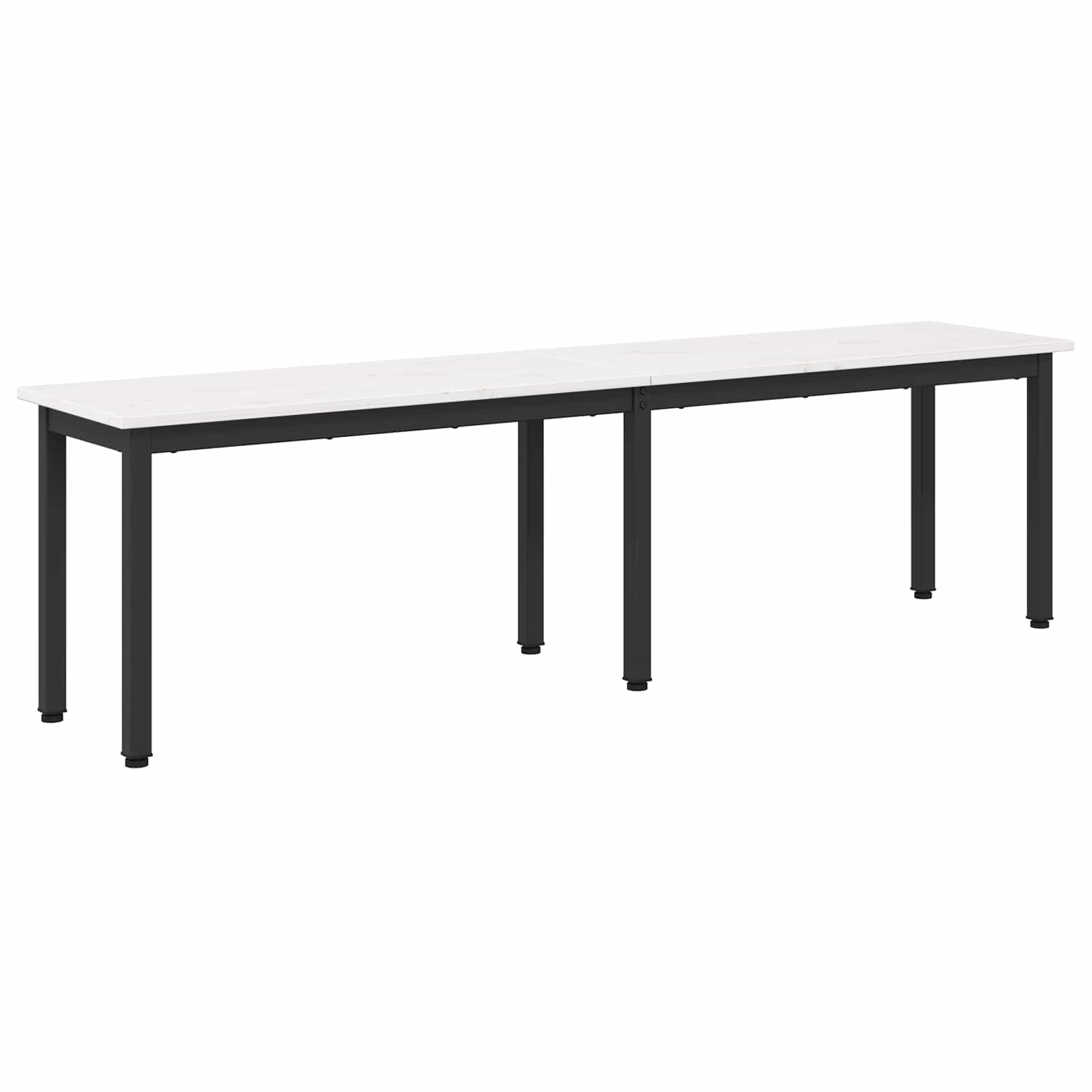 vidaXL ławka Biały 160 x 35 x 45 cm Lite drewno sosnowe