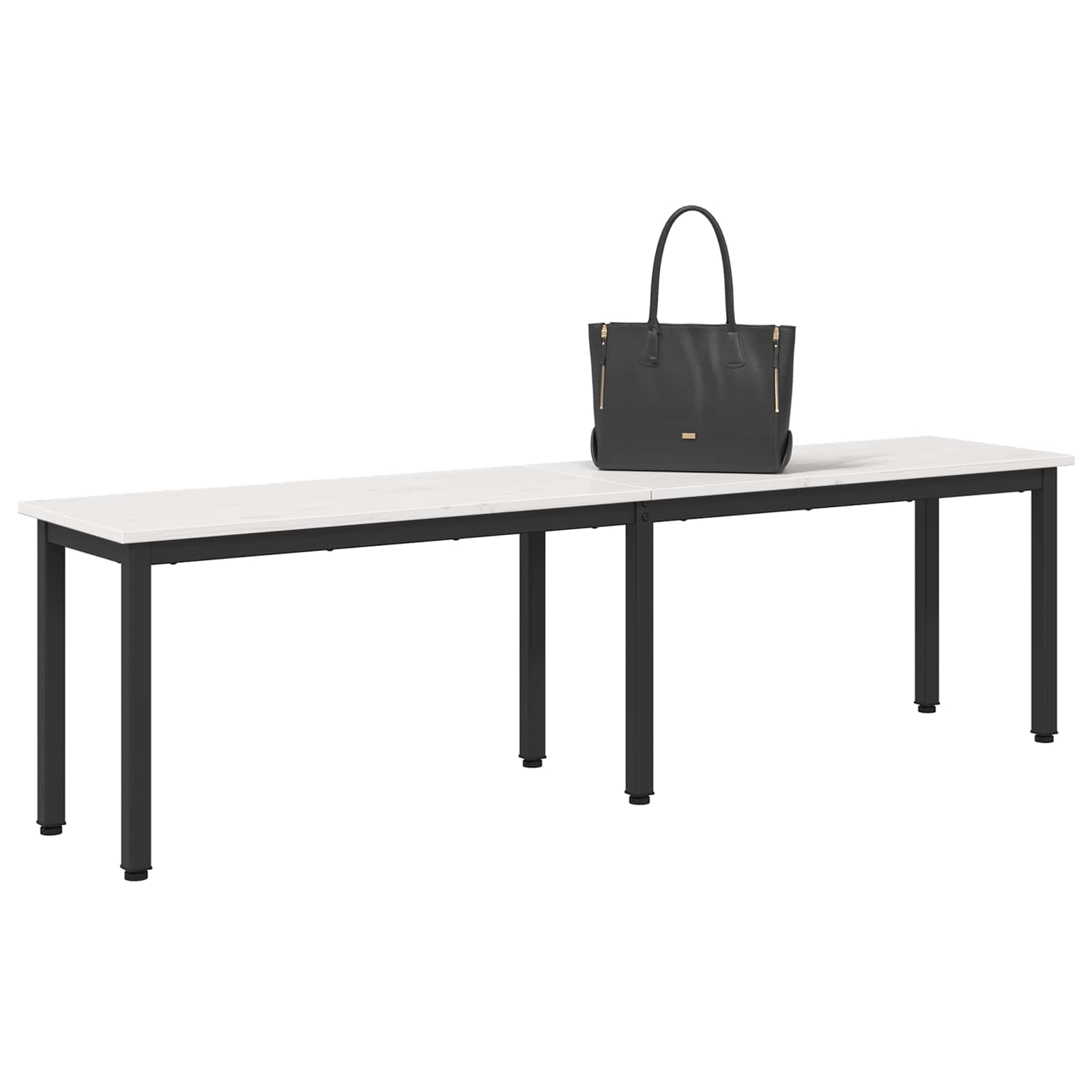 vidaXL ławka Biały 160 x 35 x 45 cm Lite drewno sosnowe