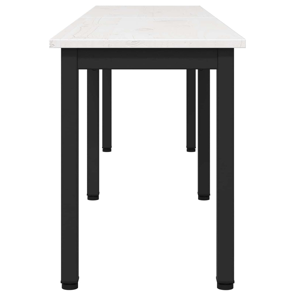 vidaXL ławka Biały 160 x 35 x 45 cm Lite drewno sosnowe